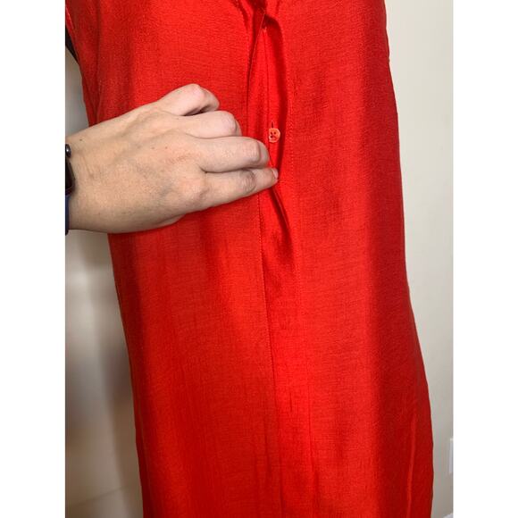 RACHEL ROY red sleeveless lined embellished collared shirt dress size 4 - Picture 7 of 12